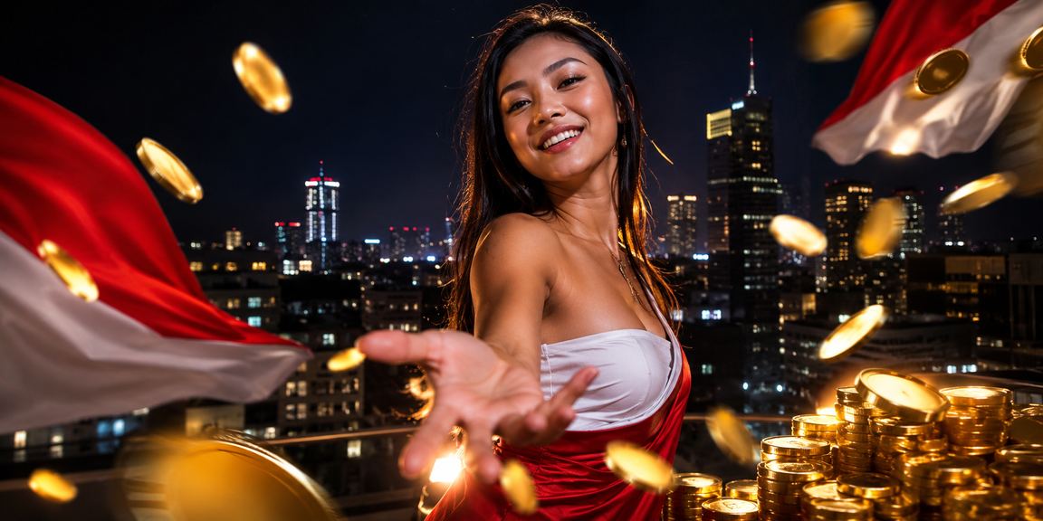 Model Vietnam memegang kartu bonus rebate di lingkungan kasino modern