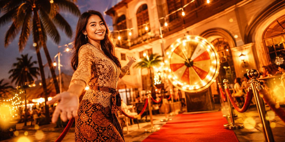 Roda roulette kasino Vietnam dengan suasana kafe yang hangat dan elegan