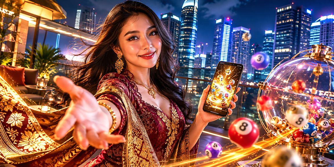 Model Vietnam memegang tiket lotre dengan ekspresi antusias di ruang kasino